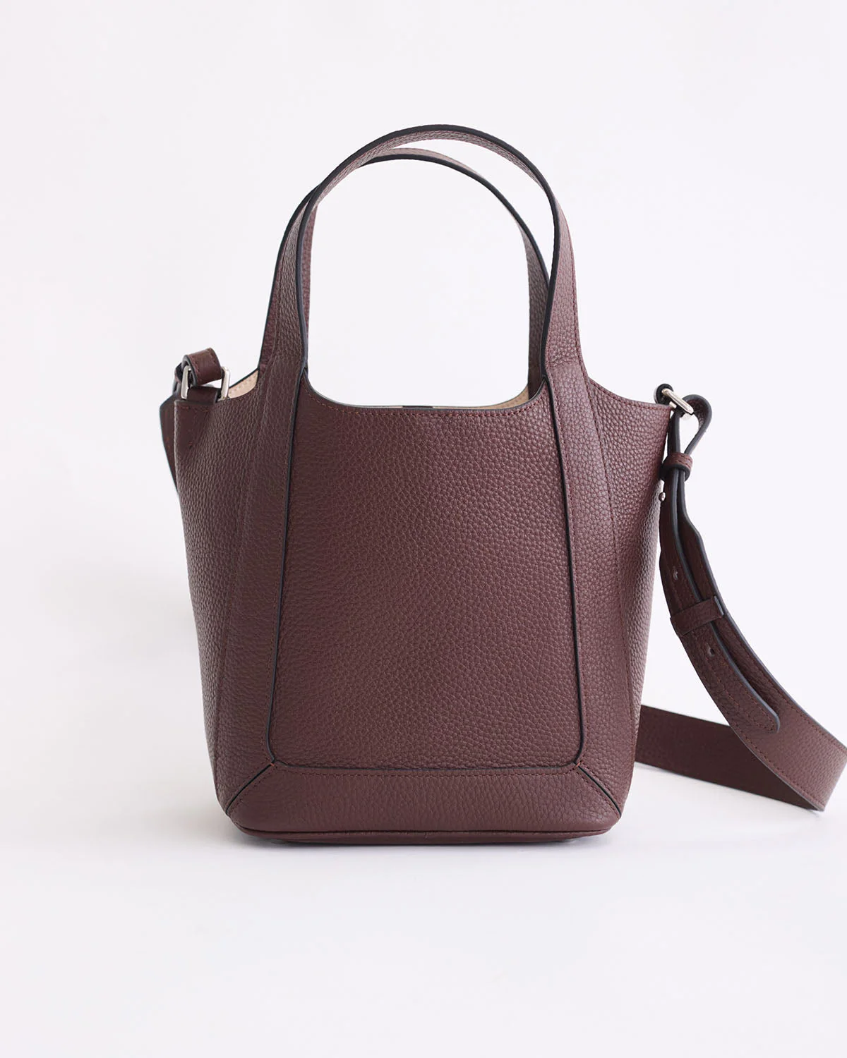 Alexie Tote: Coffee Pebbled Leather - Image 11