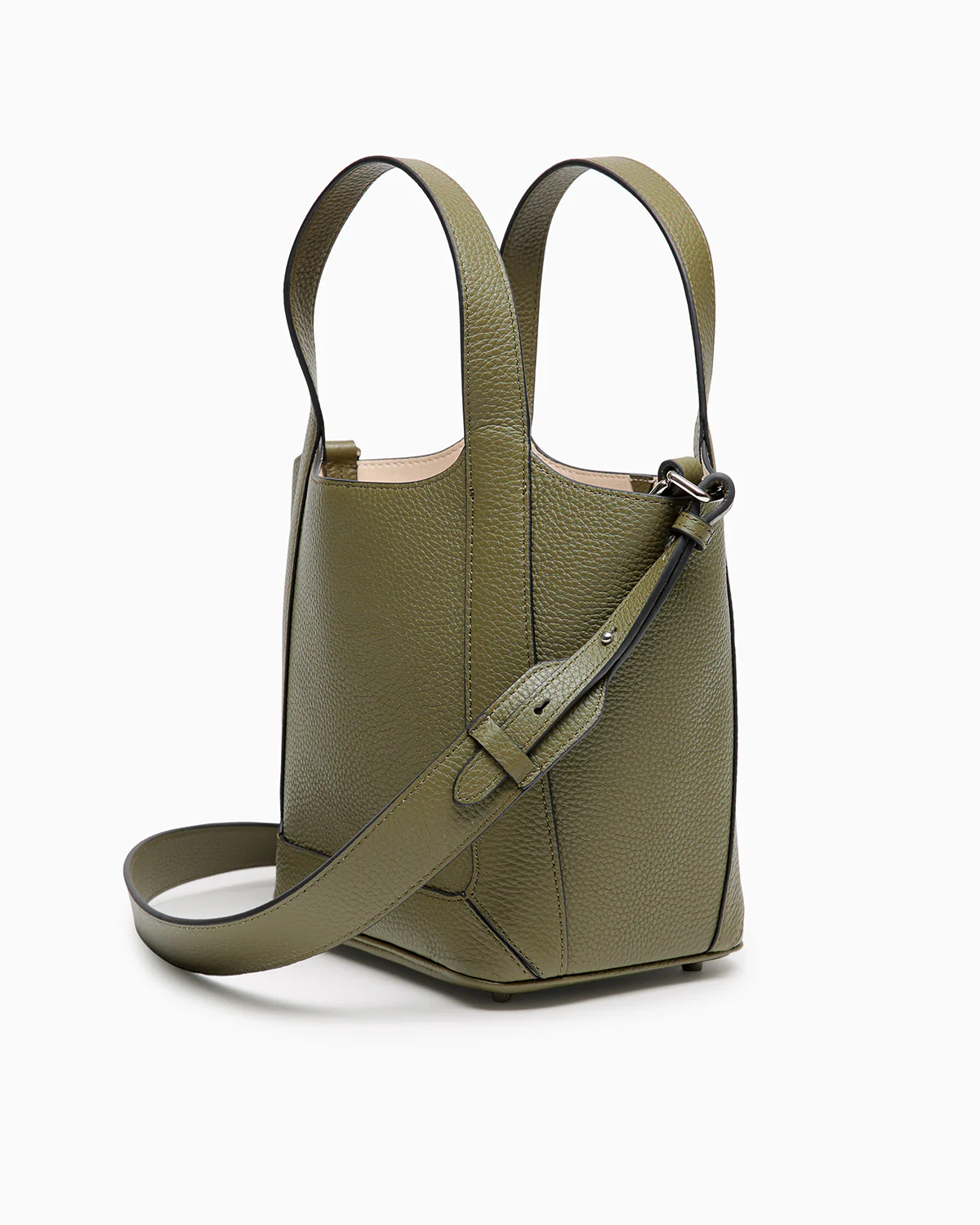 Alexie Tote: Olive Pebbled Leather - Image 7