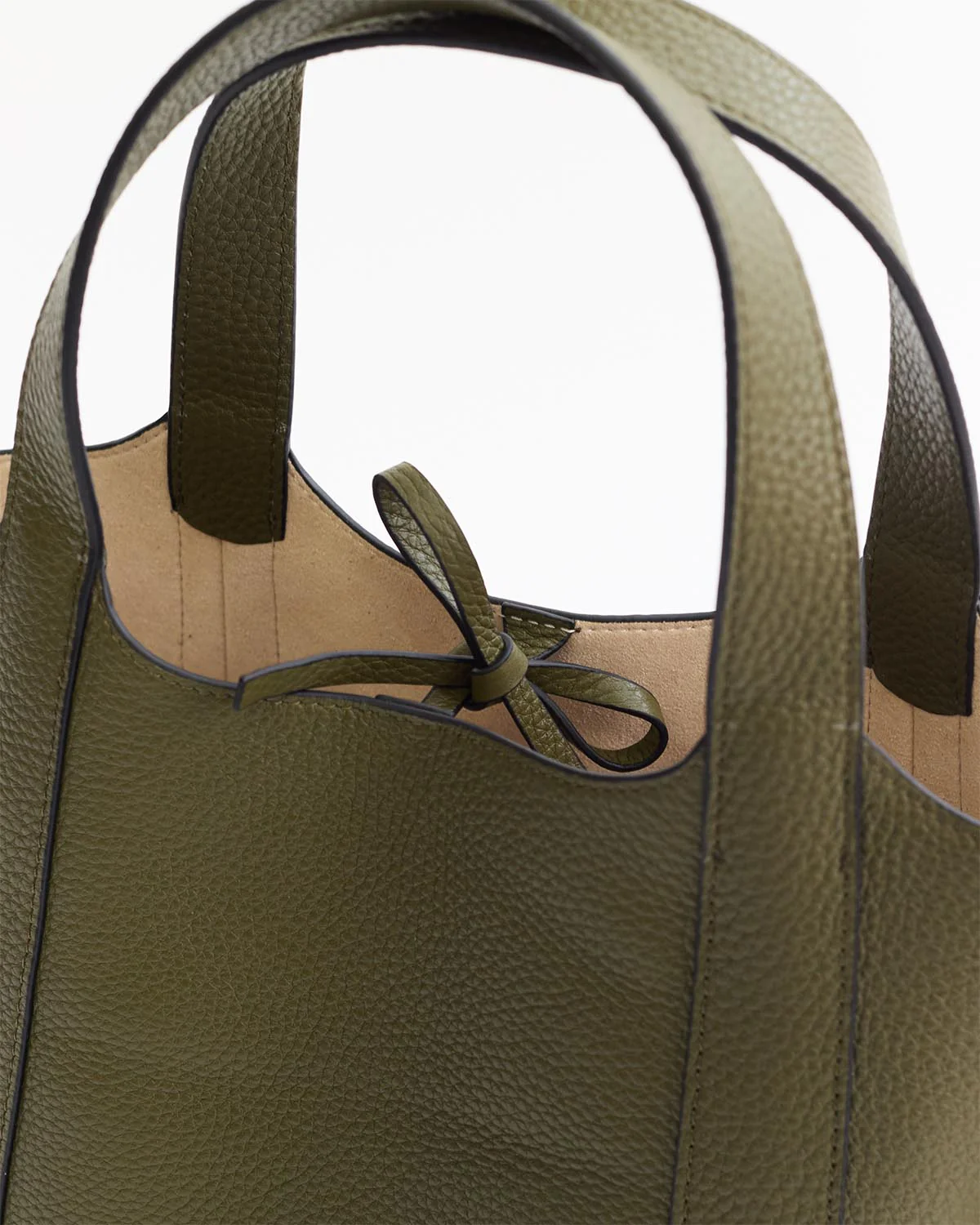 Alexie Tote: Olive Pebbled Leather - Image 8