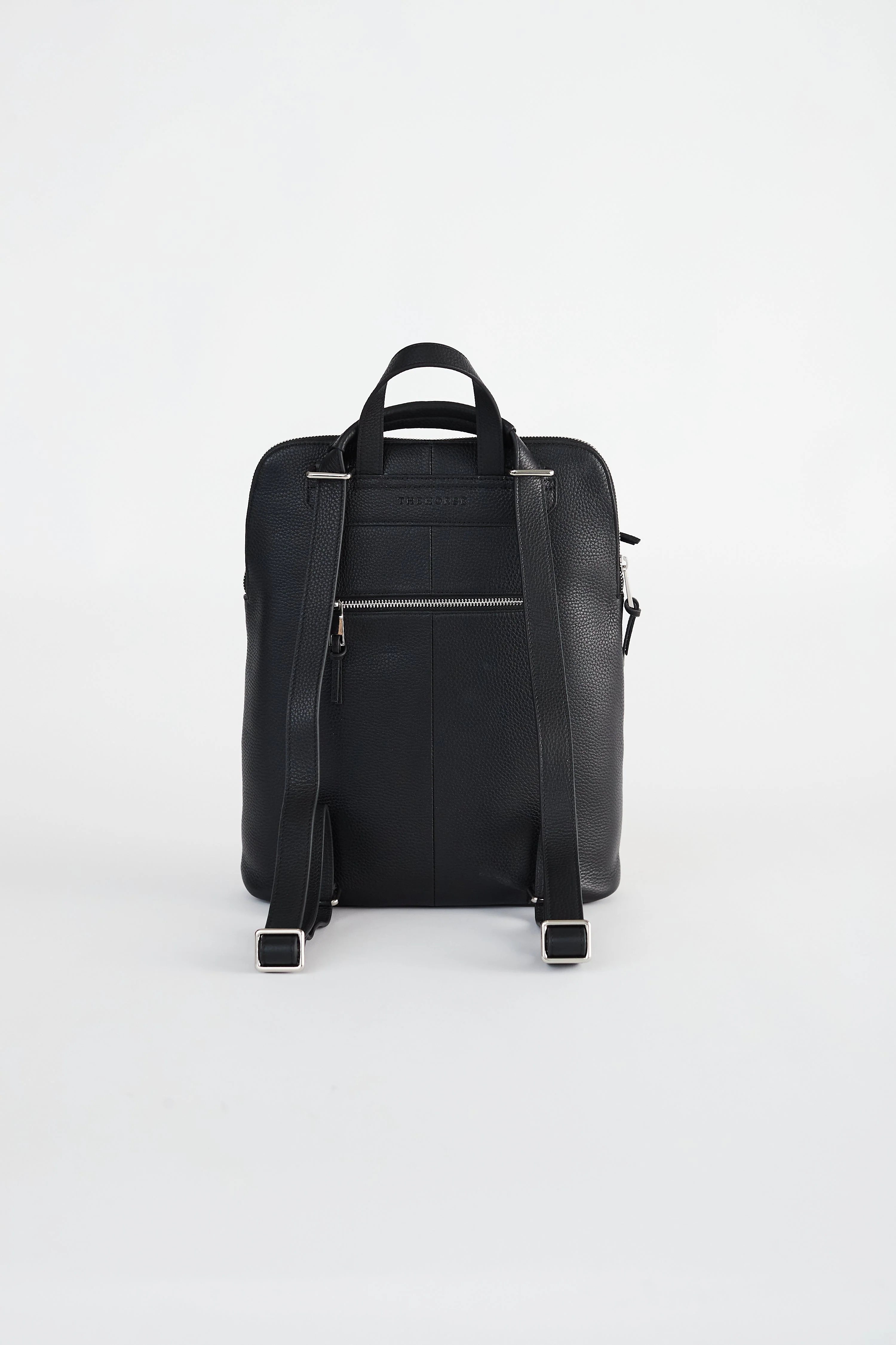 Backpack: Black Pebbled Leather - Image 4
