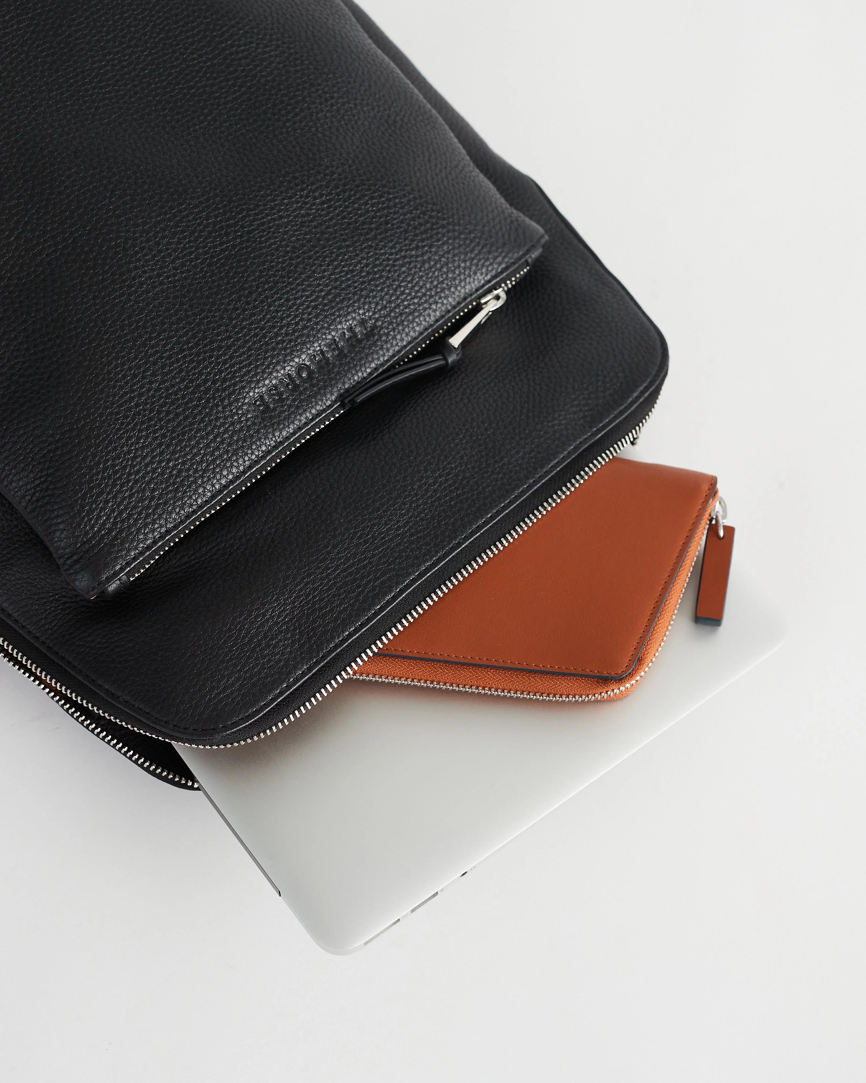 Backpack: Black Pebbled Leather - Image 6