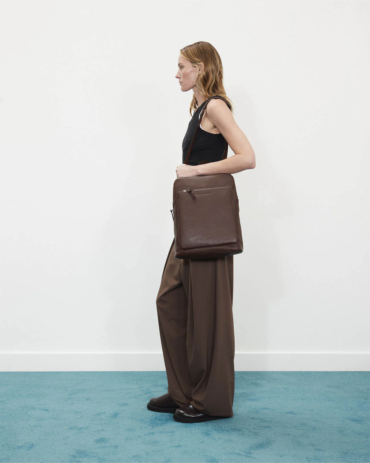 Backpack: Coffee Pebbled Leather - Image 4