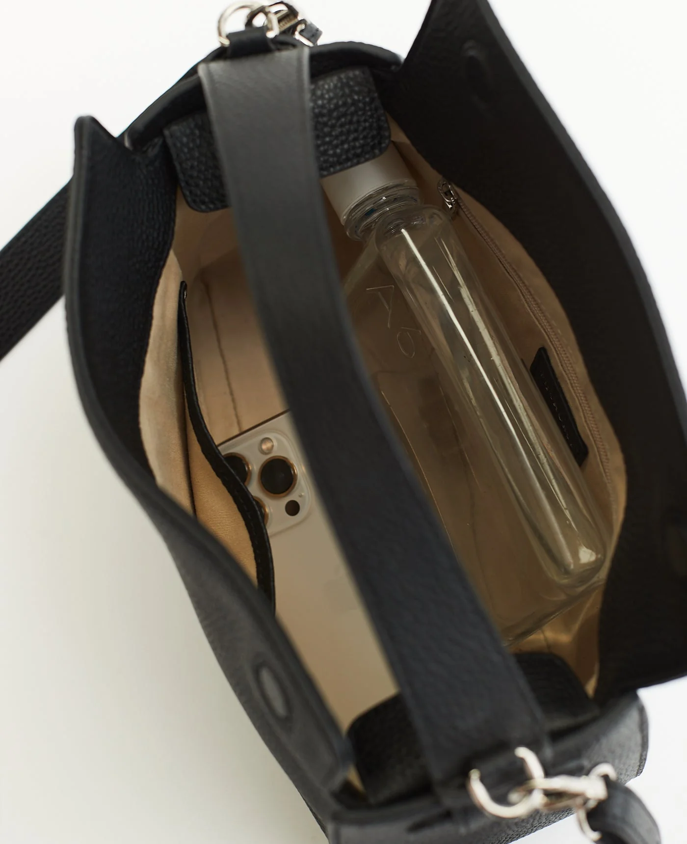 Clementine Bag: Black Pebbled Leather - Image 11