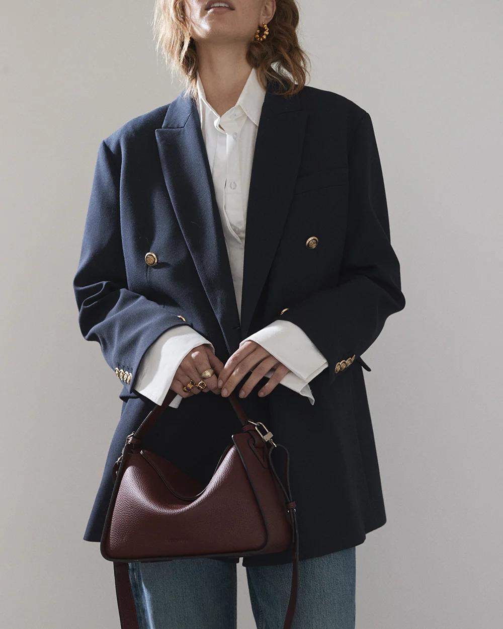 Clementine Bag: Burgundy Pebbled Leather - Image 3
