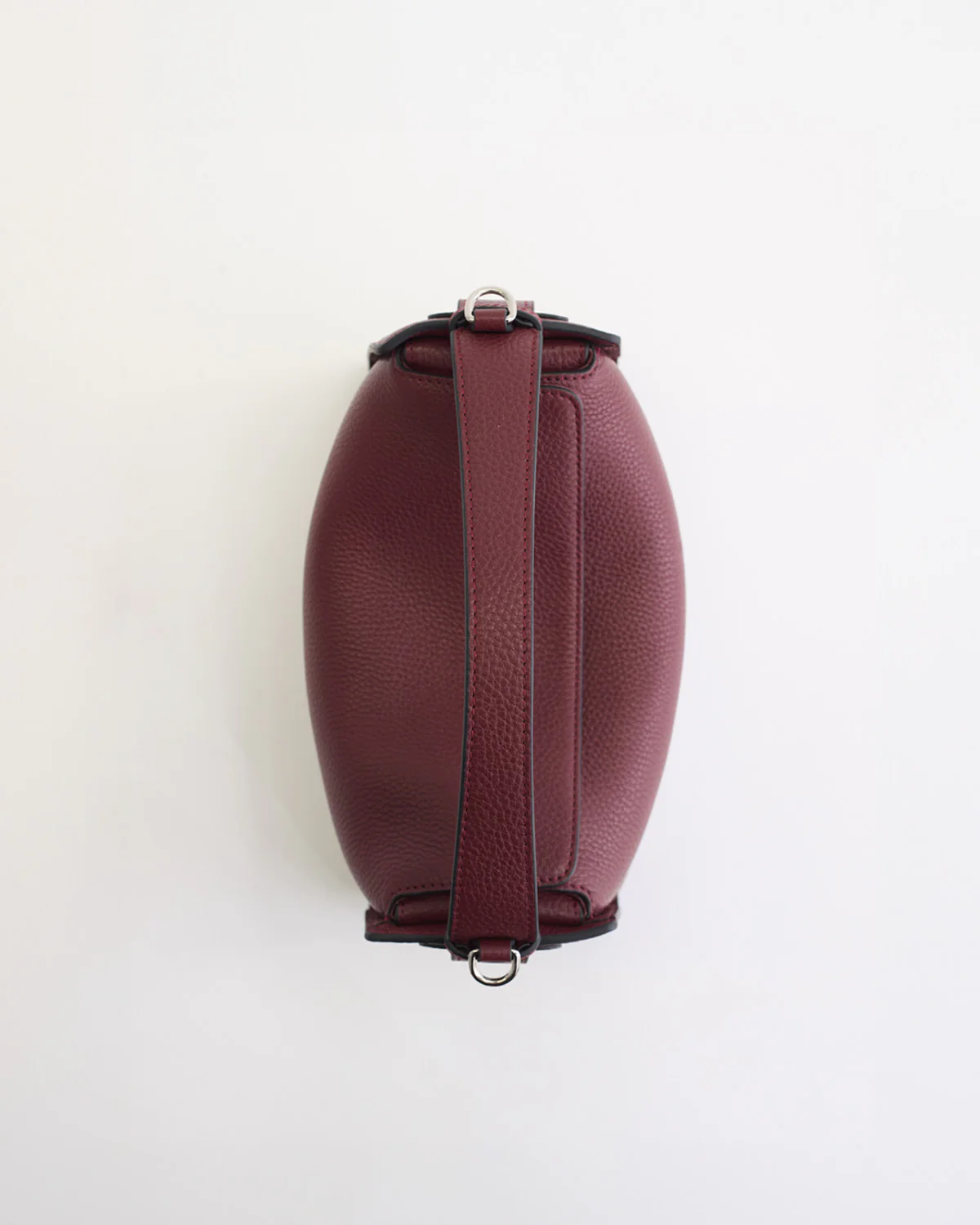 Clementine Bag: Burgundy Pebbled Leather - Image 4