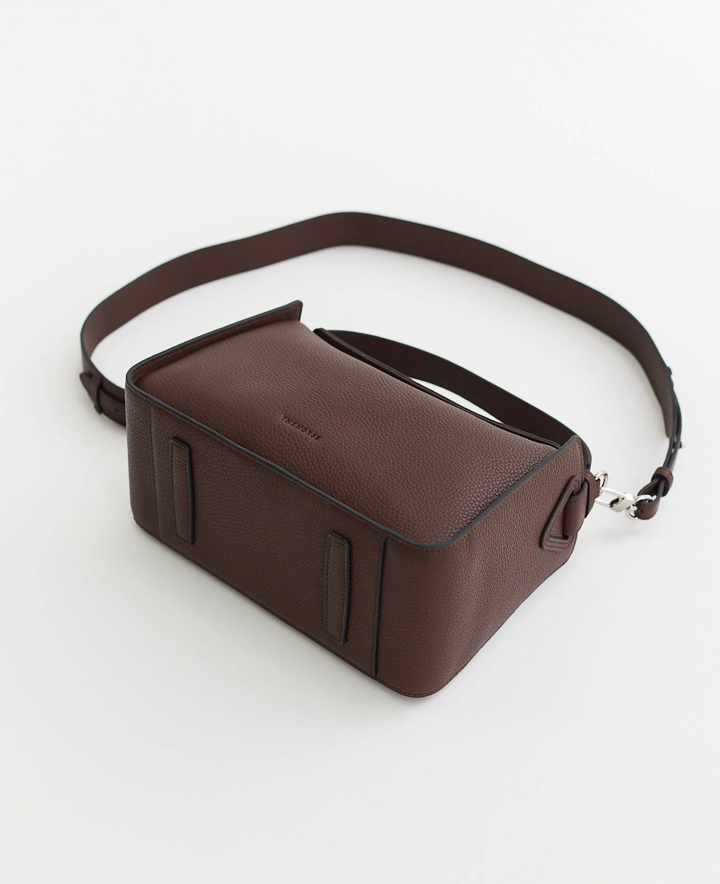 Clementine Bag: Coffee Pebbled Leather - Image 11
