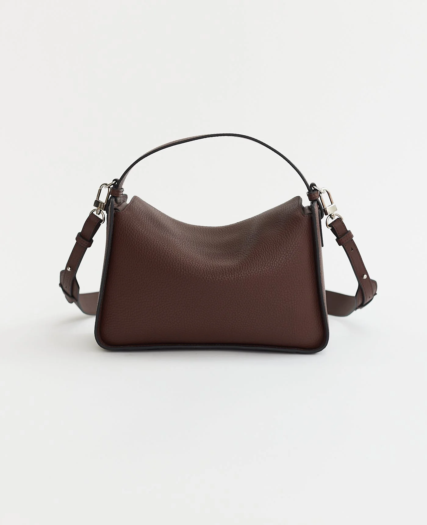 Clementine Bag: Coffee Pebbled Leather - Image 12