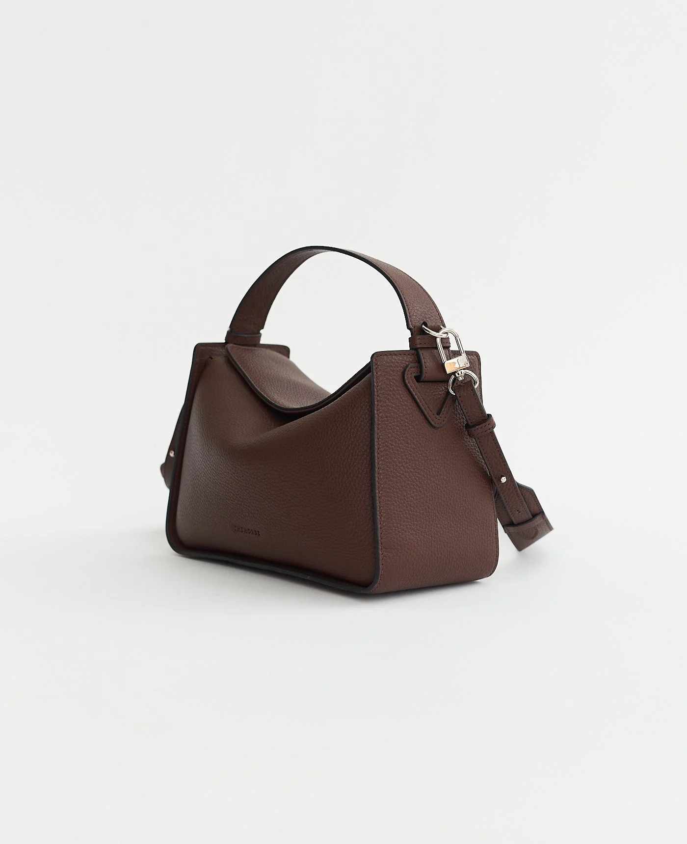 Clementine Bag: Coffee Pebbled Leather - Image 3