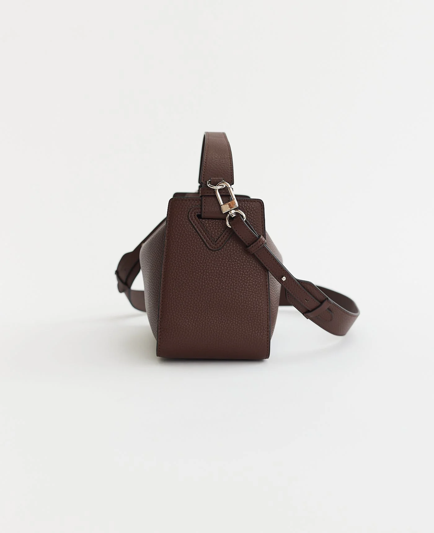 Clementine Bag: Coffee Pebbled Leather - Image 7