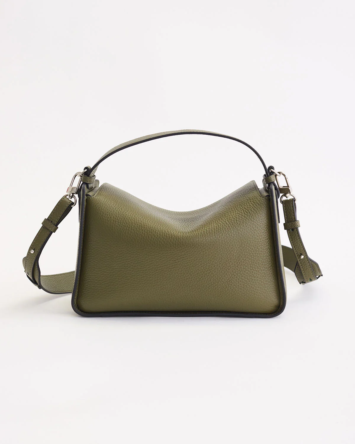 Clementine Bag: Olive Pebbled Leather - Image 11