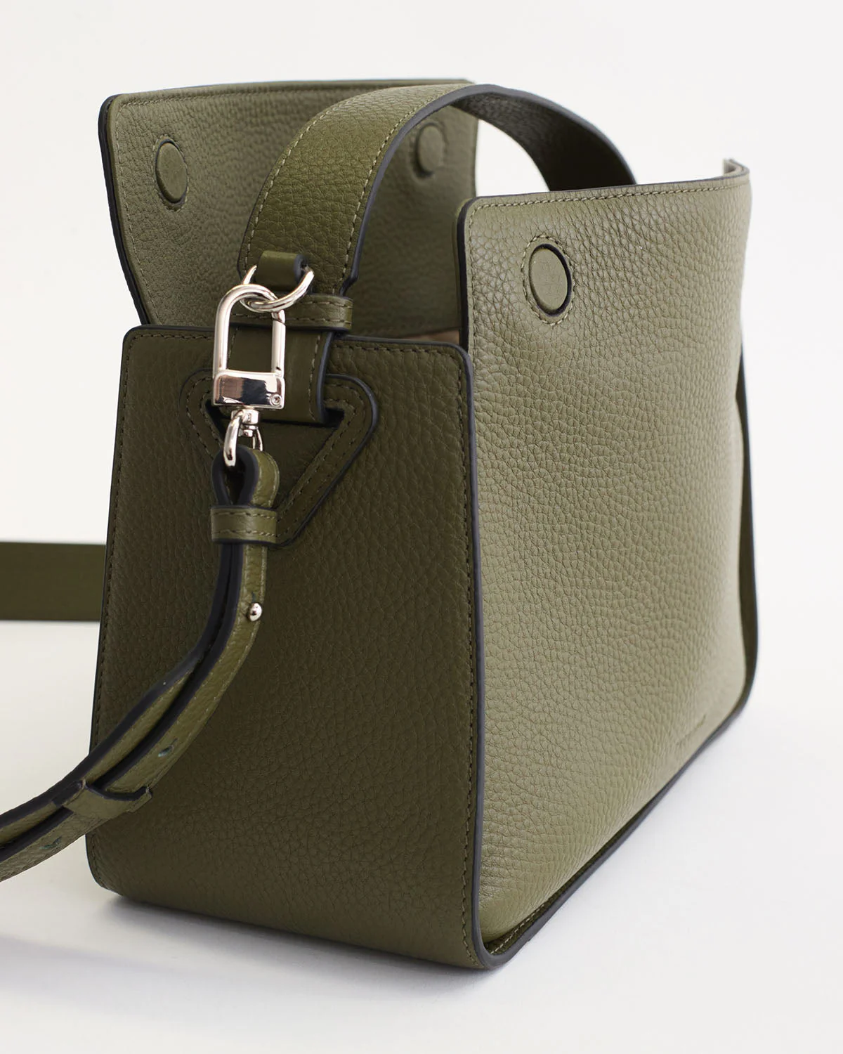 Clementine Bag: Olive Pebbled Leather - Image 6