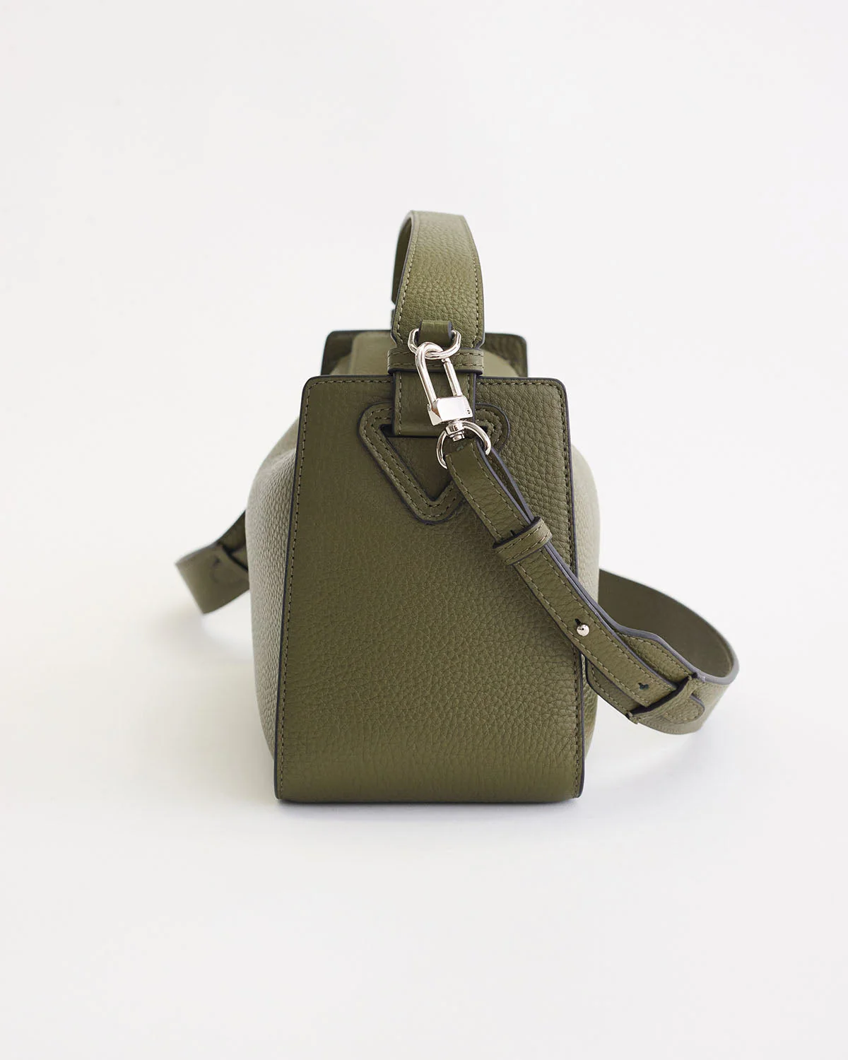 Clementine Bag: Olive Pebbled Leather - Image 8