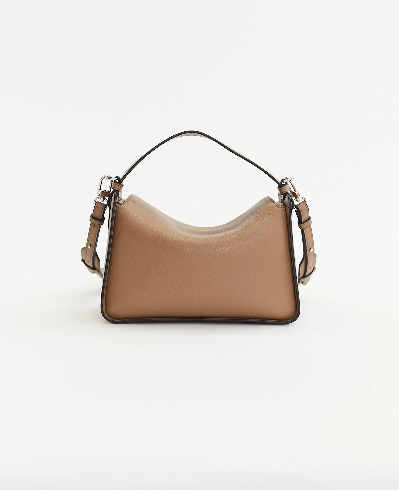 Clementine Bag: Taupe Pebbled Leather - Image 12
