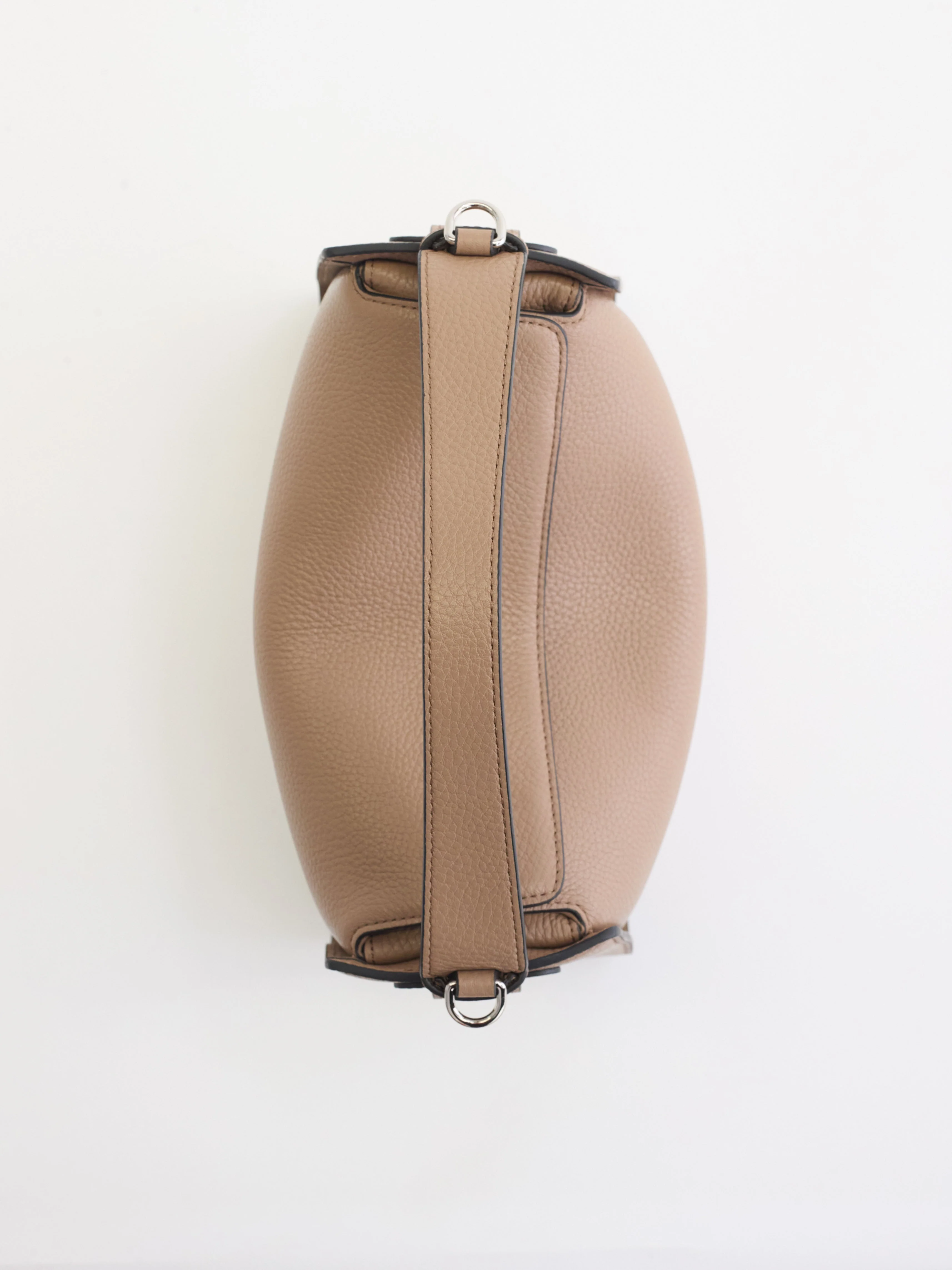 Clementine Bag: Taupe Pebbled Leather - Image 8