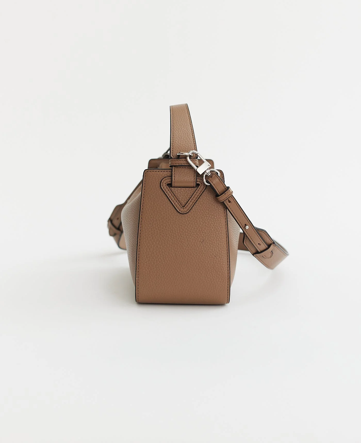 Clementine Bag: Taupe Pebbled Leather - Image 9