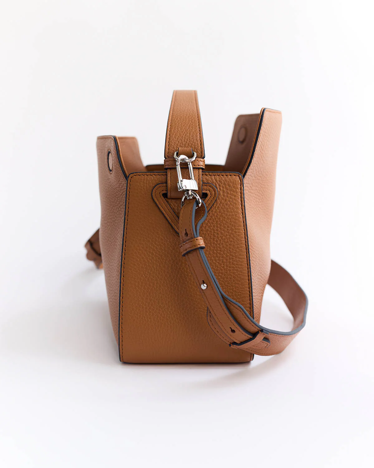 Clementine Bag: Tan Pebbled Leather - Image 7
