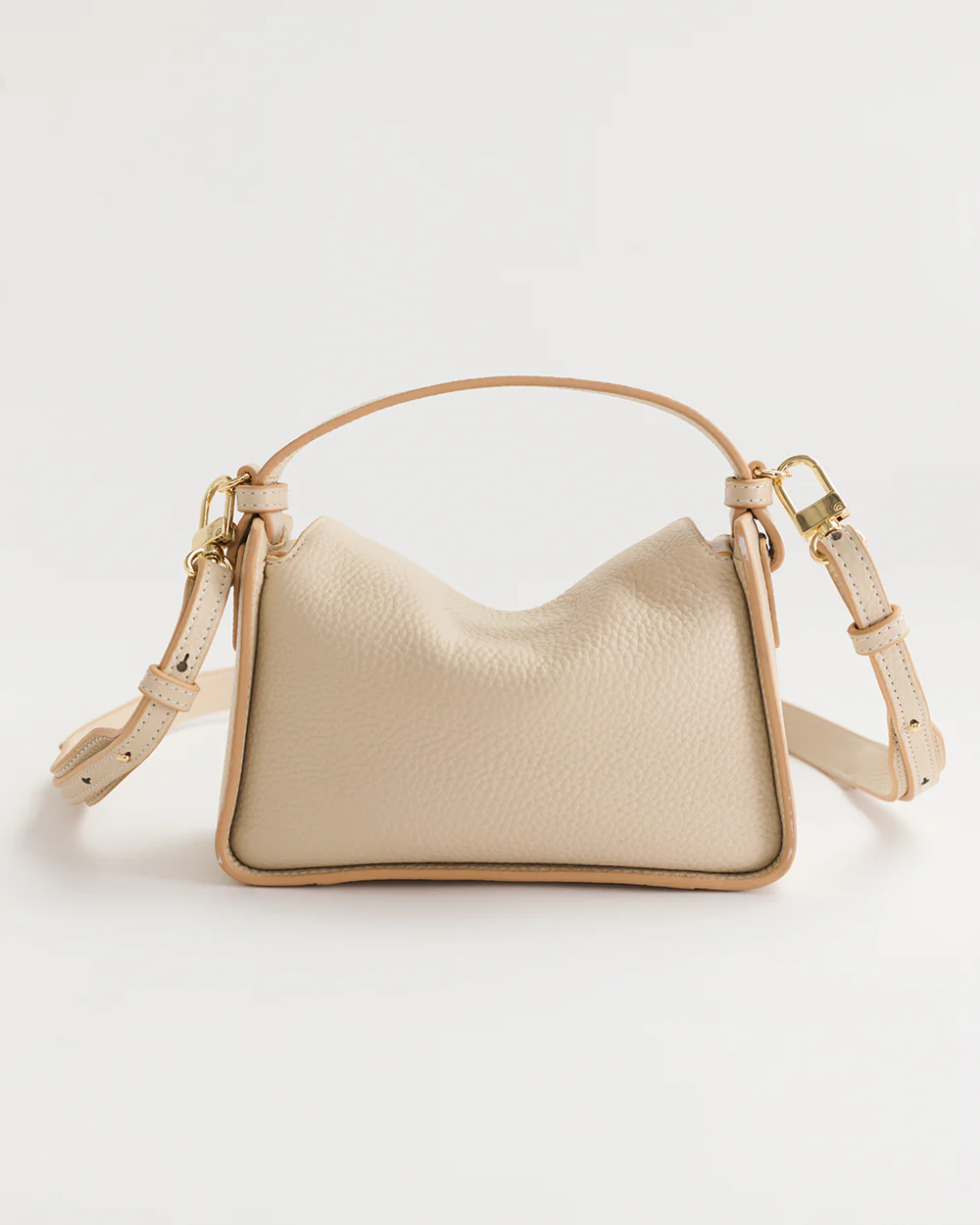 Mini Clementine Bag: Oat with Gold - Image 10