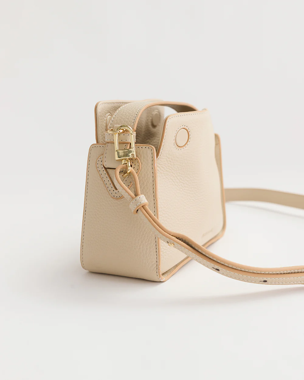 Mini Clementine Bag: Oat with Gold - Image 5
