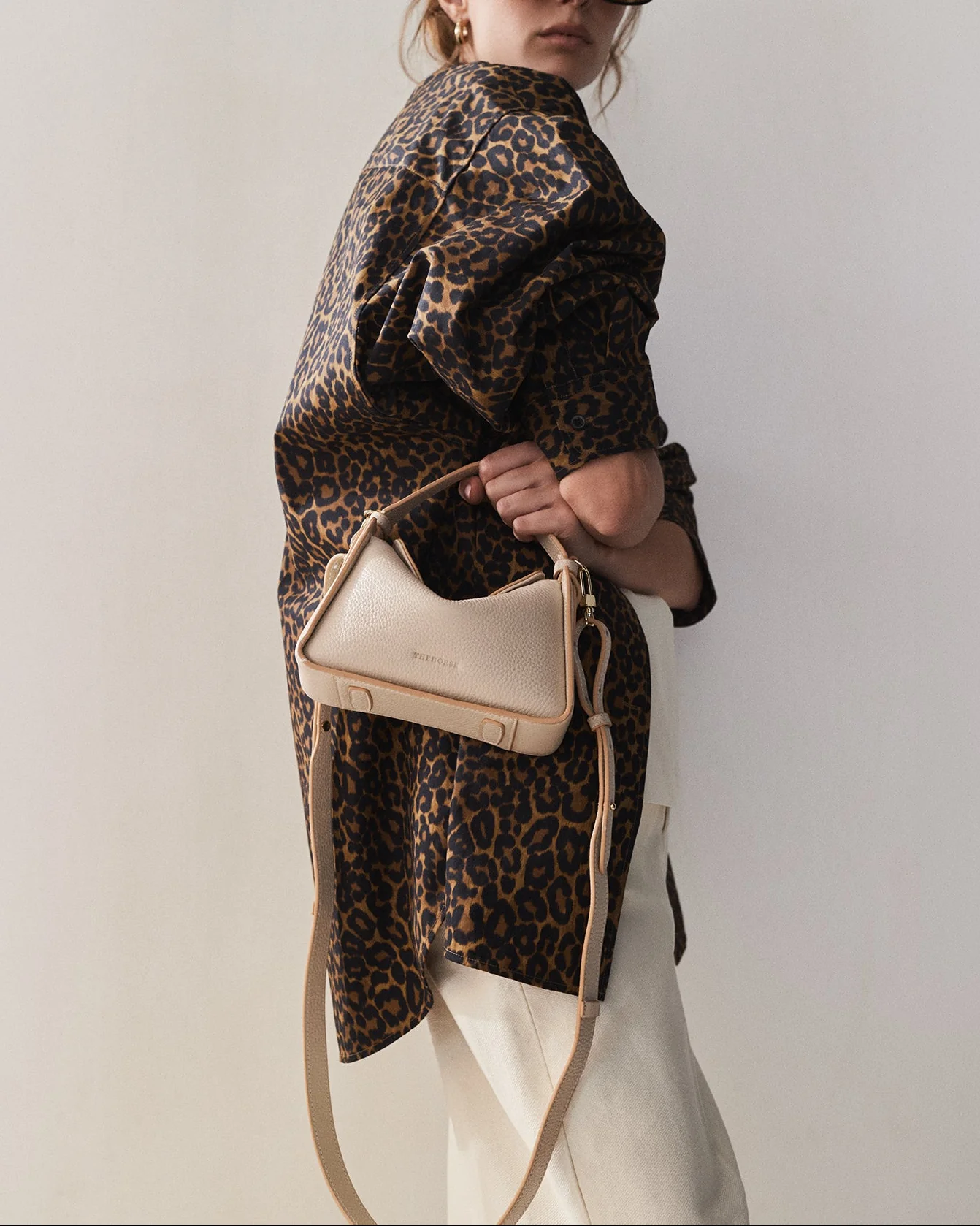 Mini Clementine Bag: Oat with Gold - Image 7