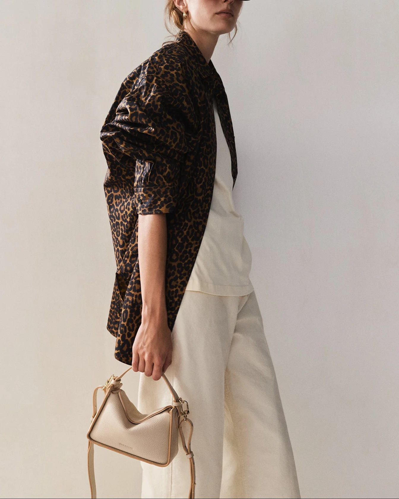 Mini Clementine Bag: Oat with Gold - Image 8