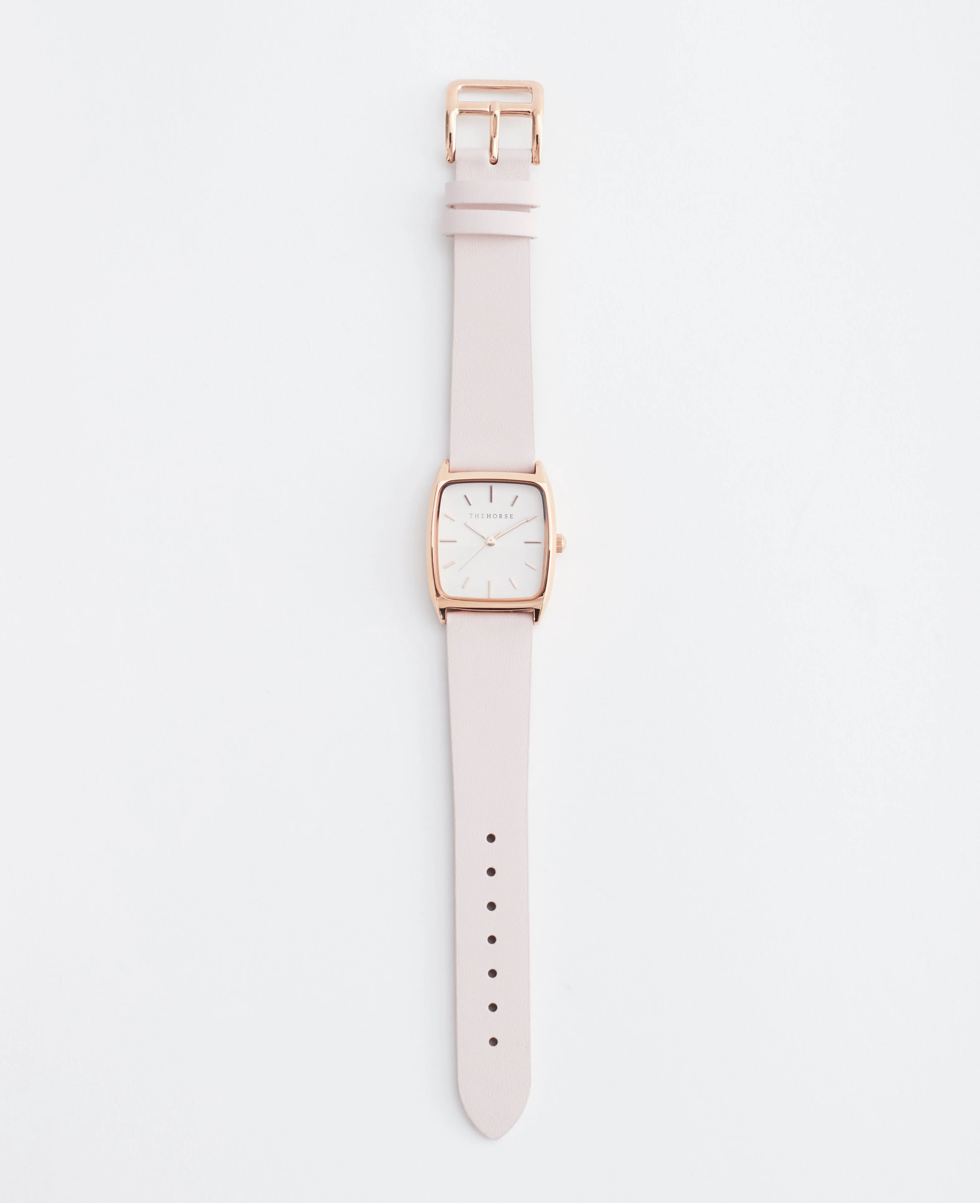 The 18mm Dress Watch Strap: Pink Leather / Rose Gold Strap - Image 3