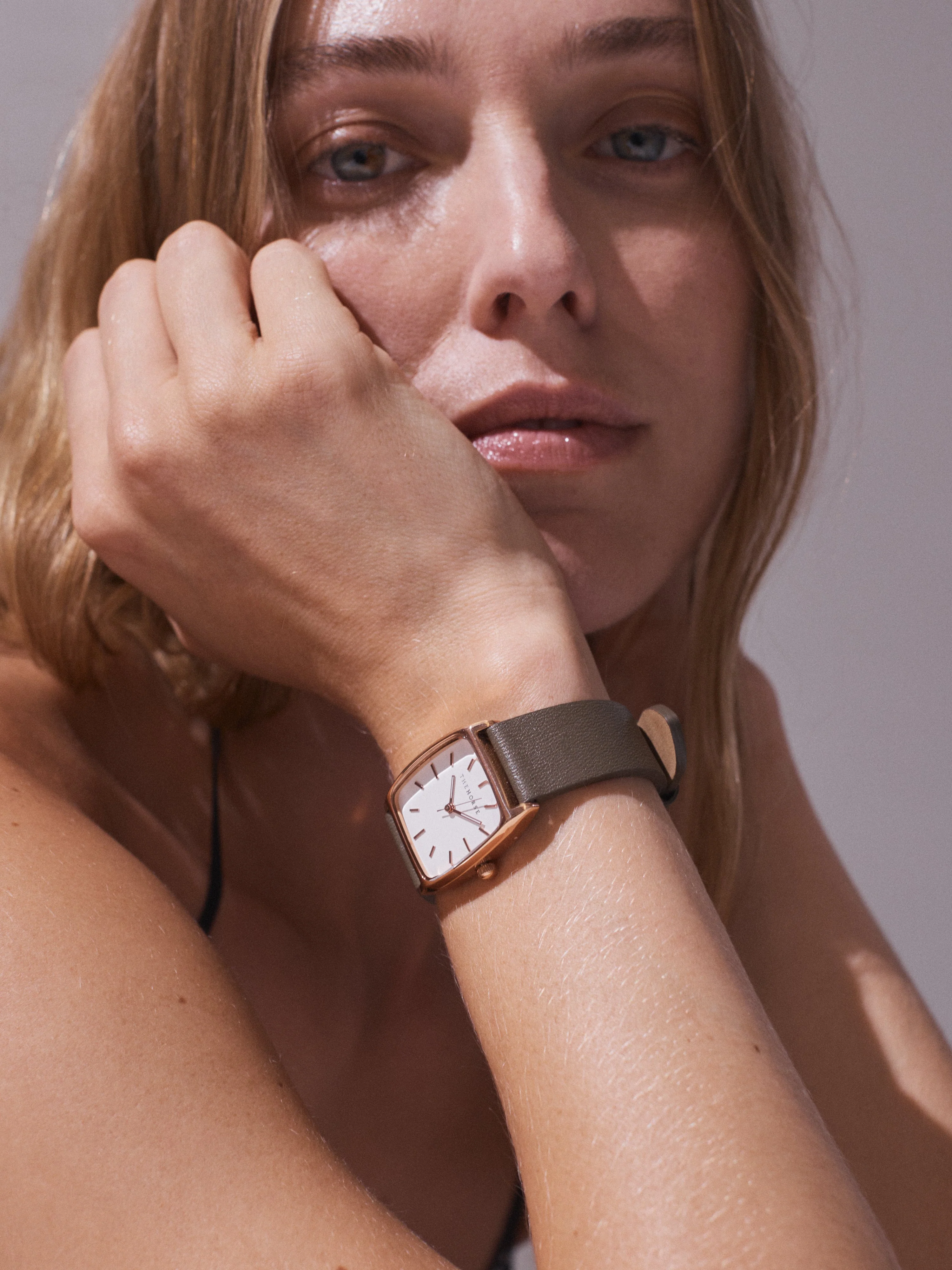 The Dress Watch: Rose Gold / White Dial / Dark Grey Leather - Image 2