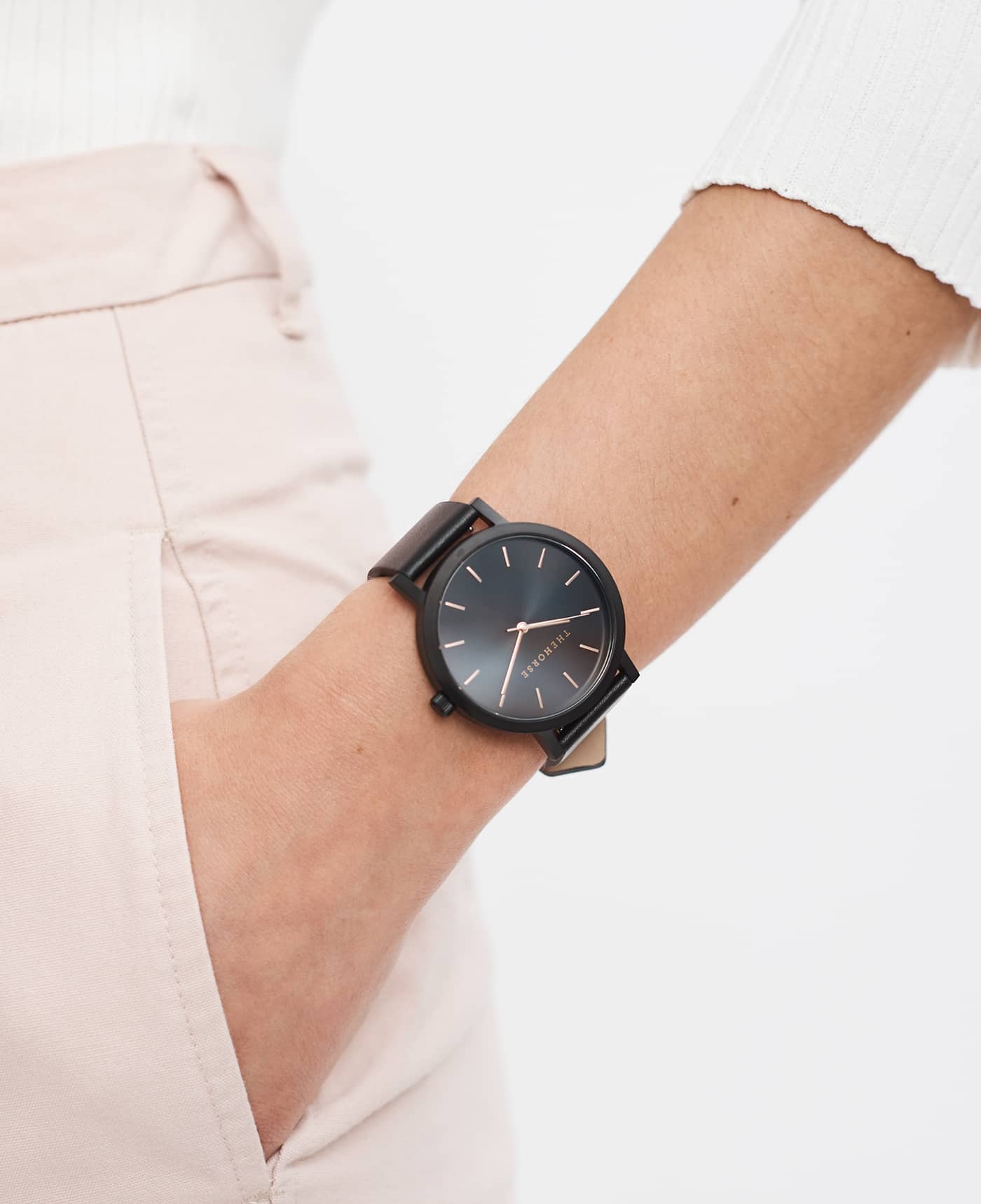 The Original: Matte Black / Black Dial with Rose Gold Indexing - Image 3