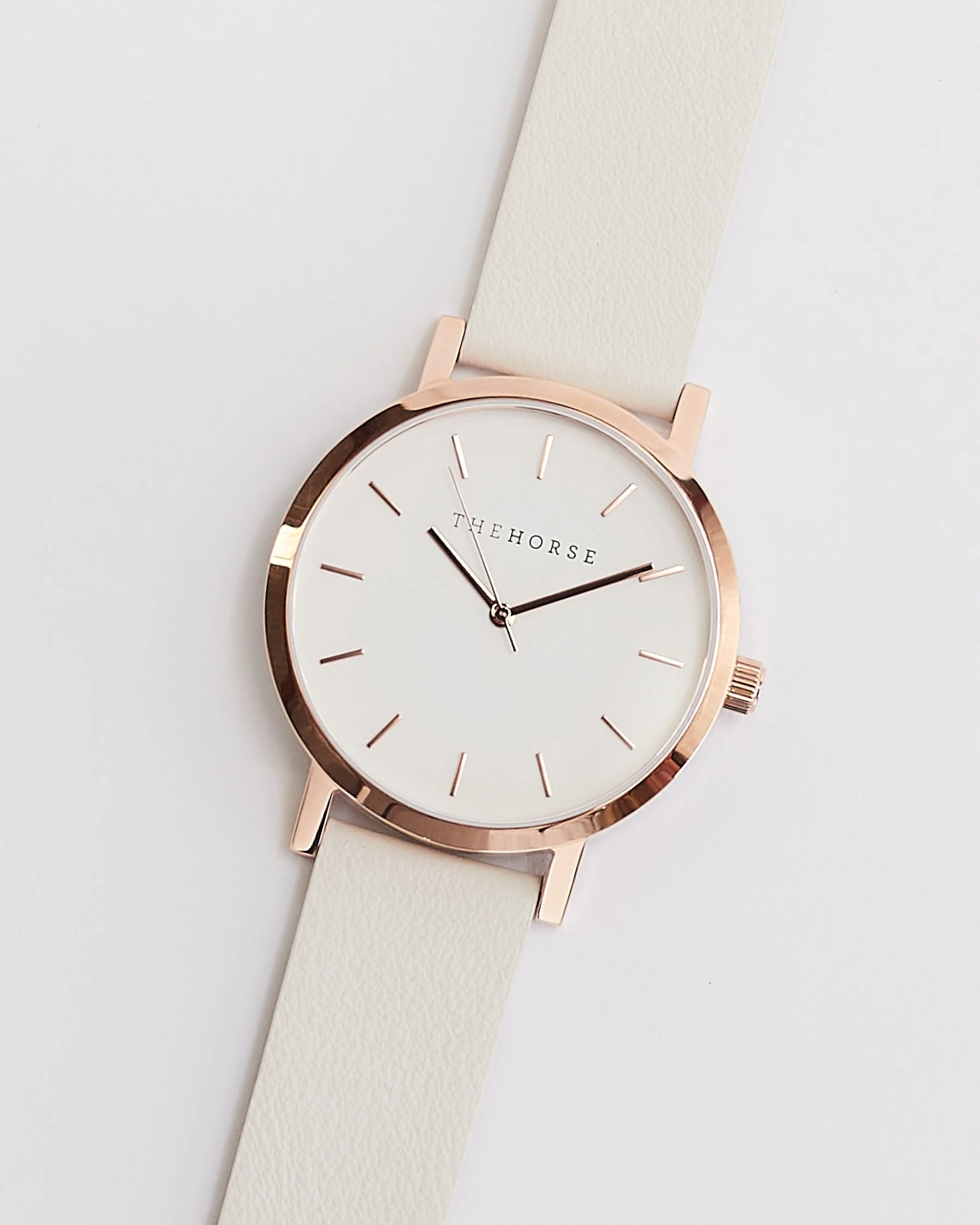 The Original: Polished Rose Gold / White Face / Milk Leather - Image 2