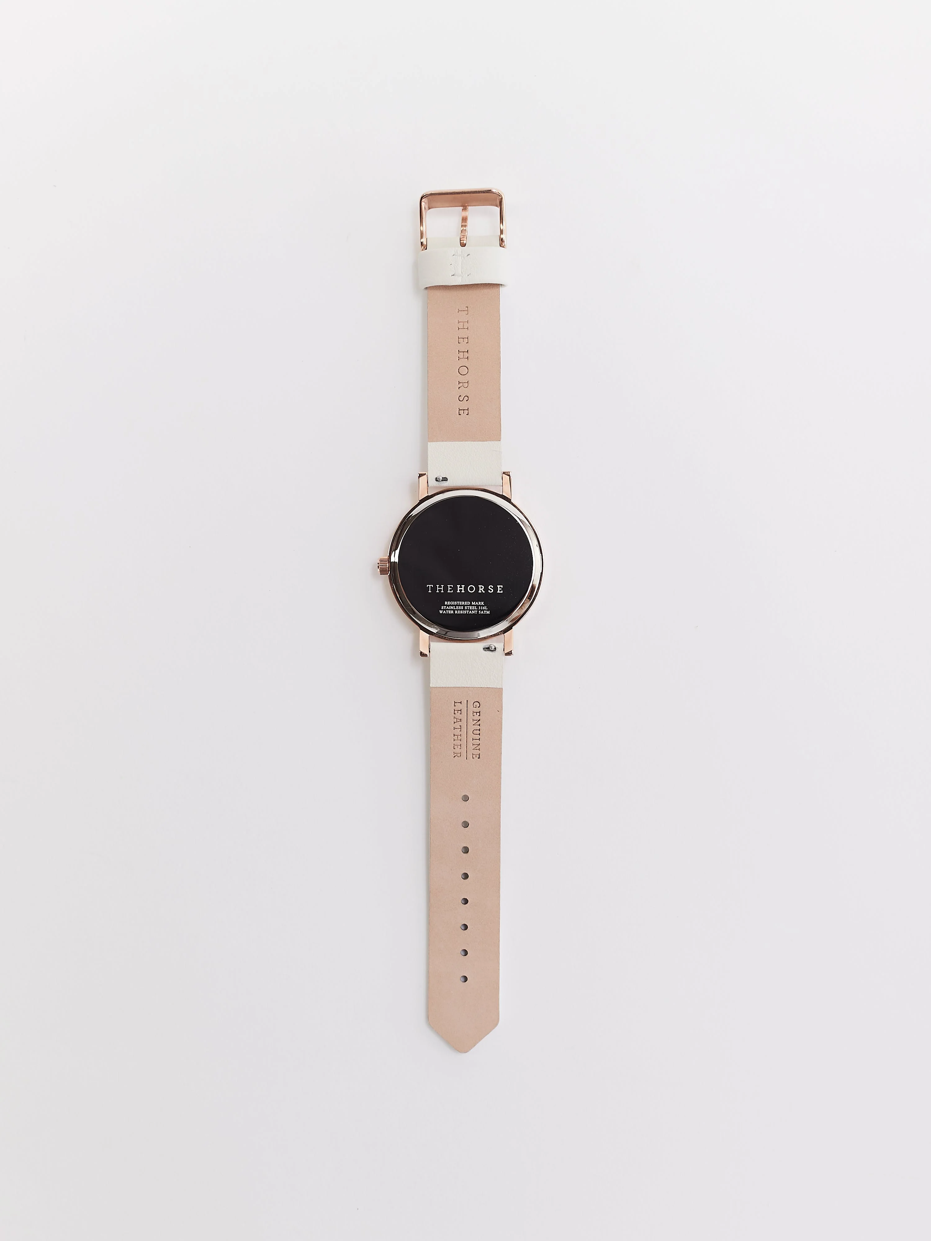 The Original: Polished Rose Gold / White Face / Milk Leather - Image 3