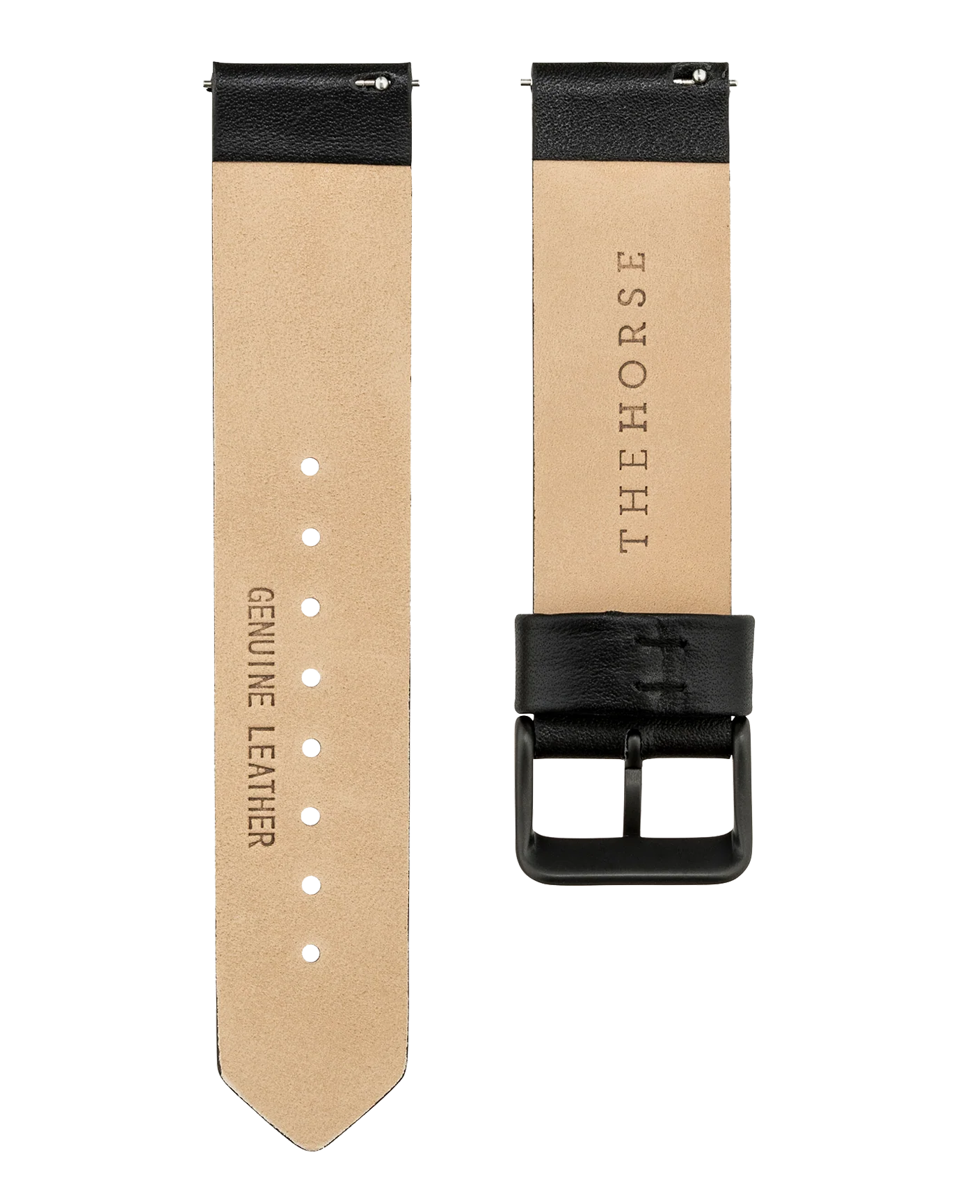 The 20mm Original: Black Leather / Black Steel Strap - Image 2